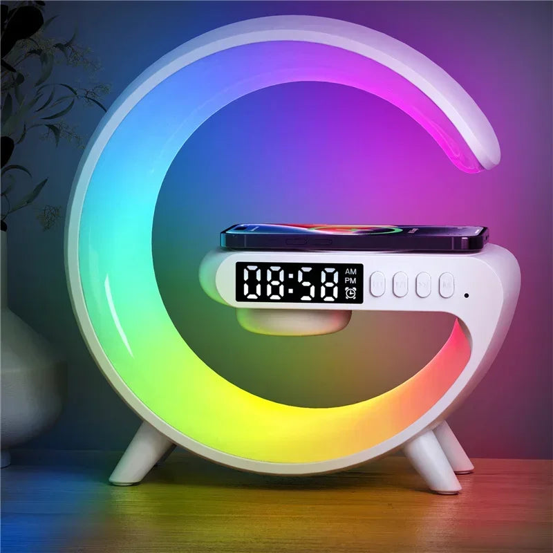 Multifunctional charging station with light