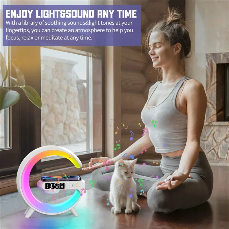 Multifunctional charging station with light