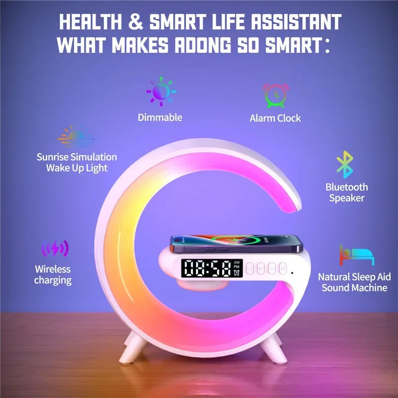 Multifunctional charging station with light