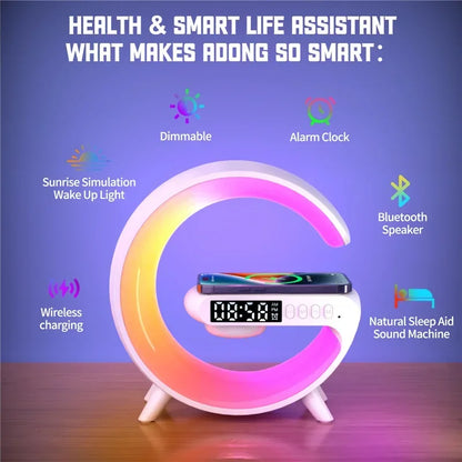 Multifunctional charging station with light