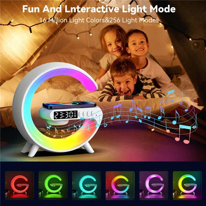 Multifunctional charging station with light